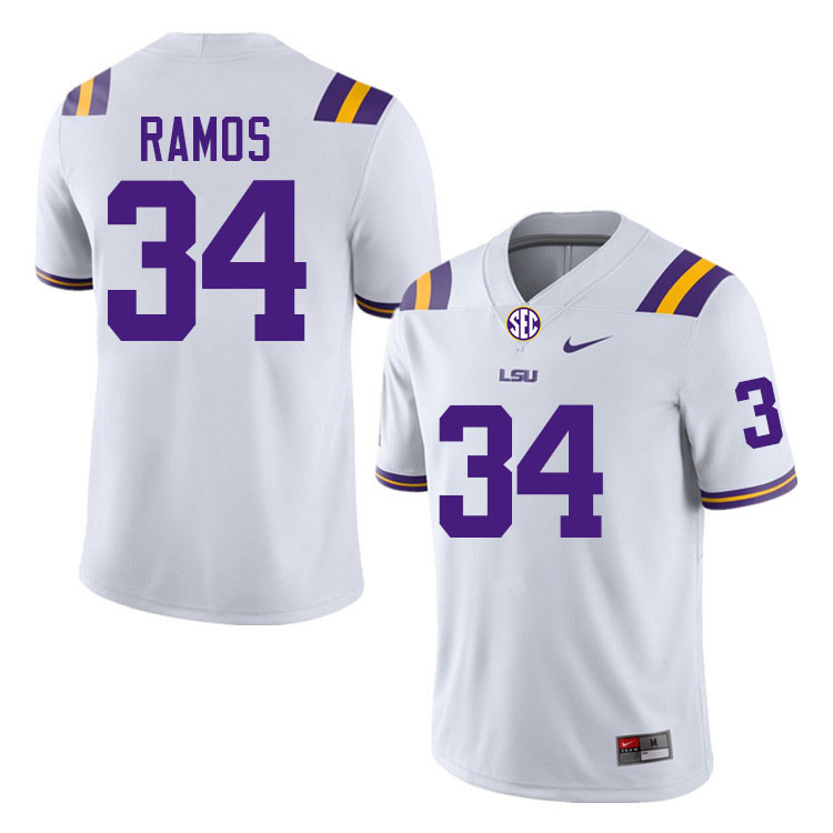 Damian Ramos LSU Tigers Jersey,Louisiana State University Tigers Football Jersey-White